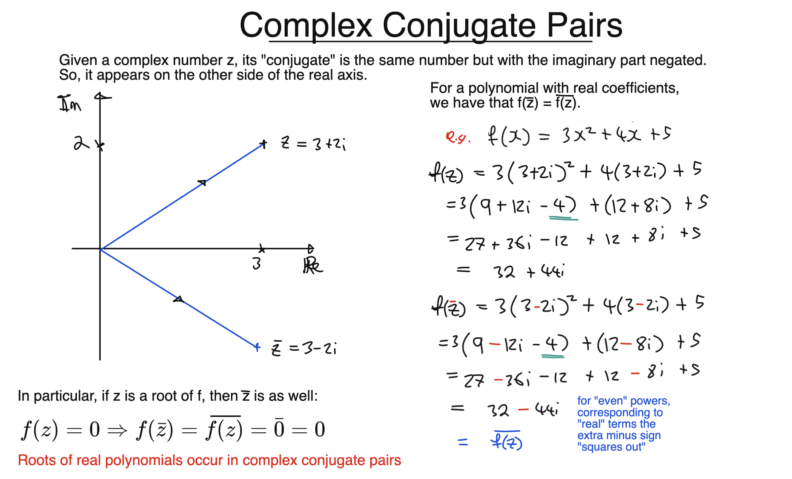 Complex Conjugate Pairs