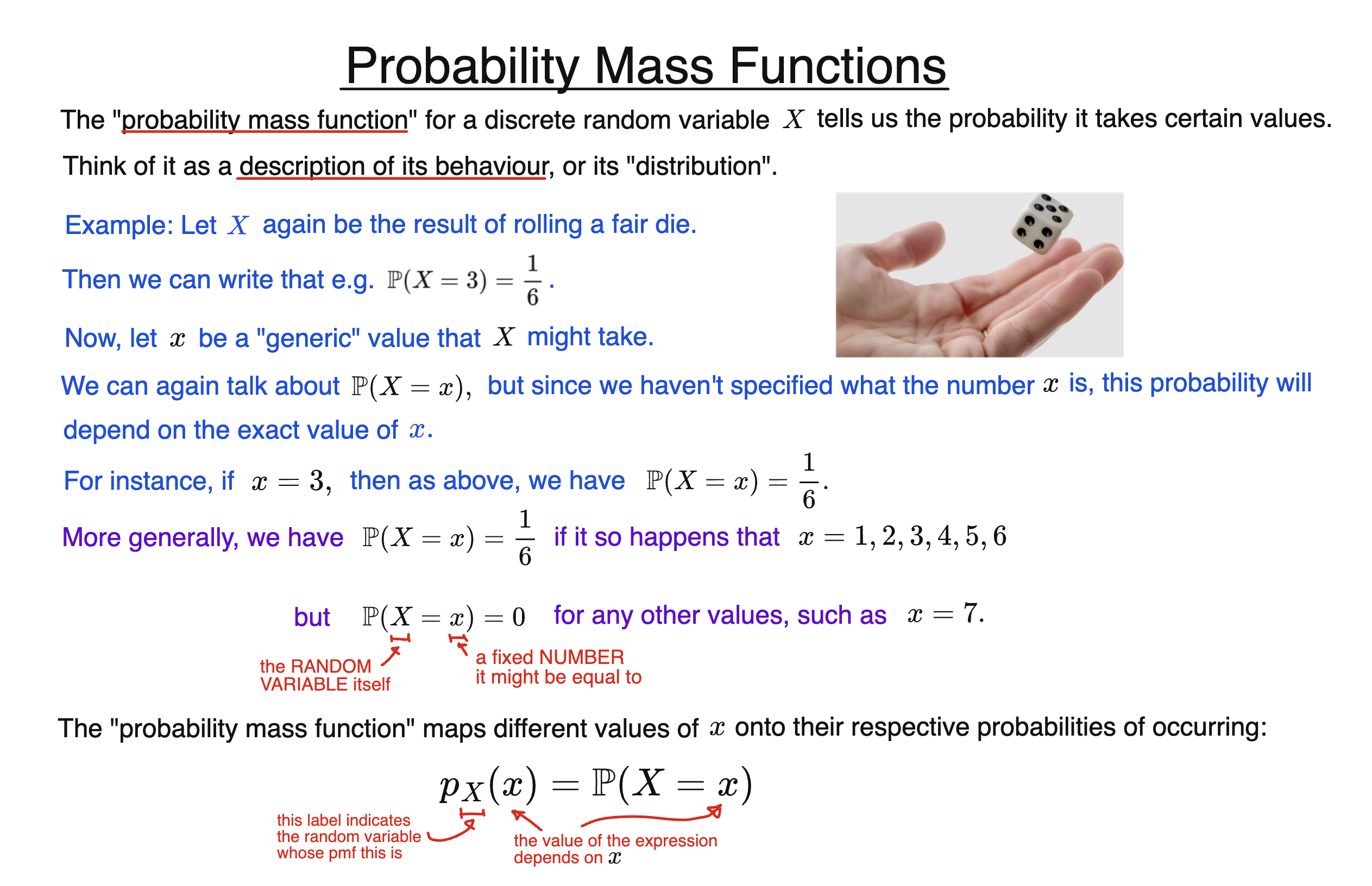 Probability Mass Functions