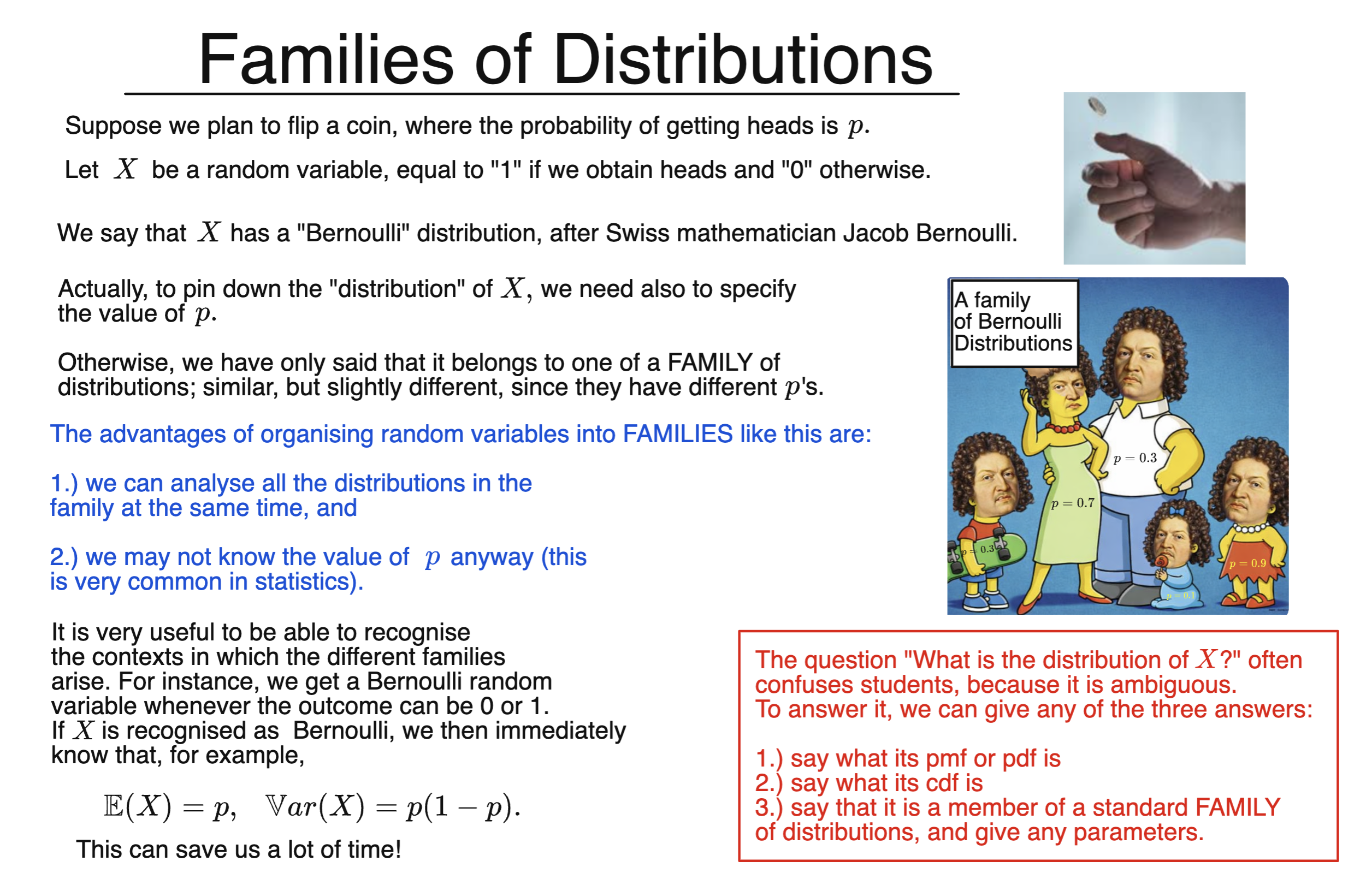 Families of Distributions