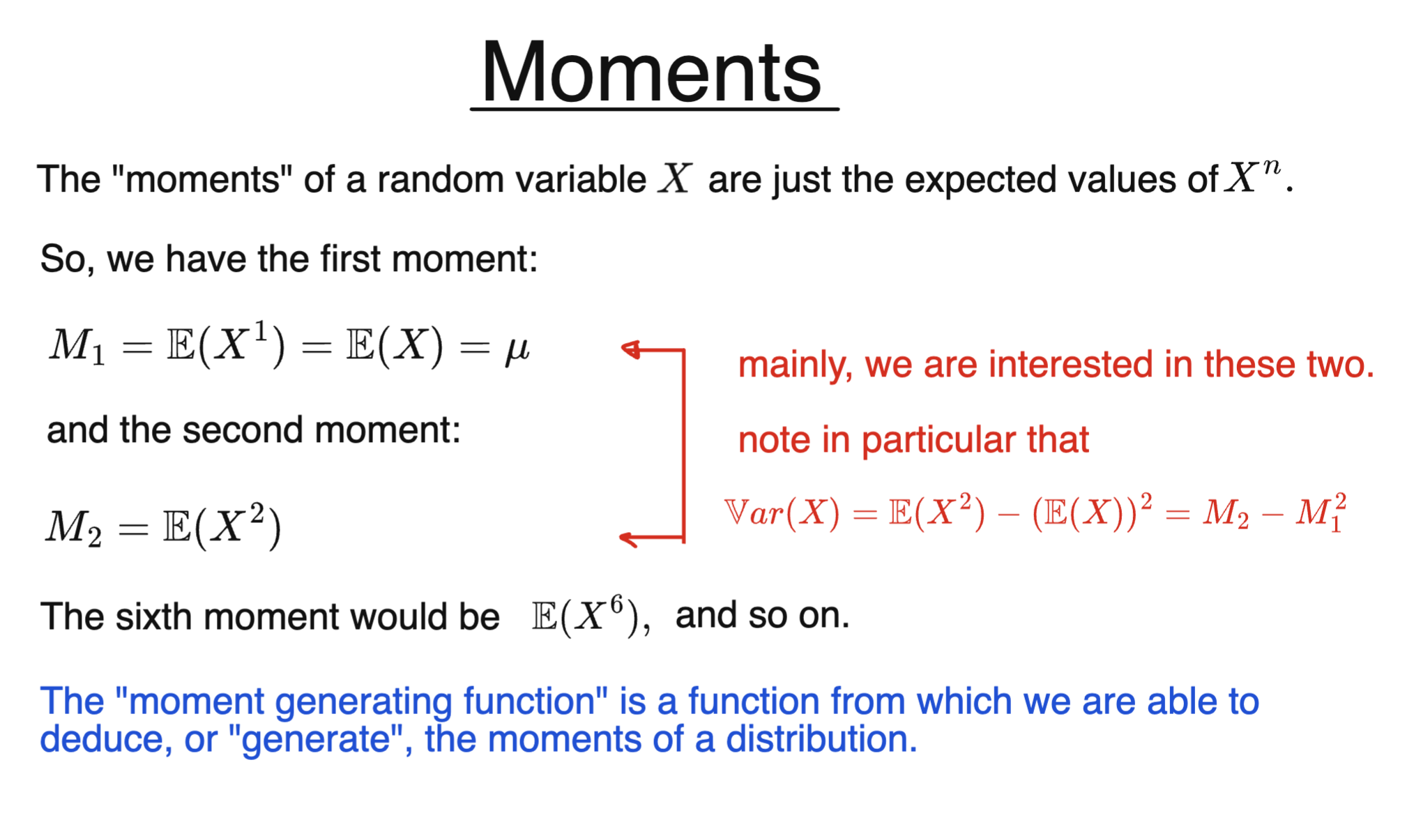 Moments Definition
